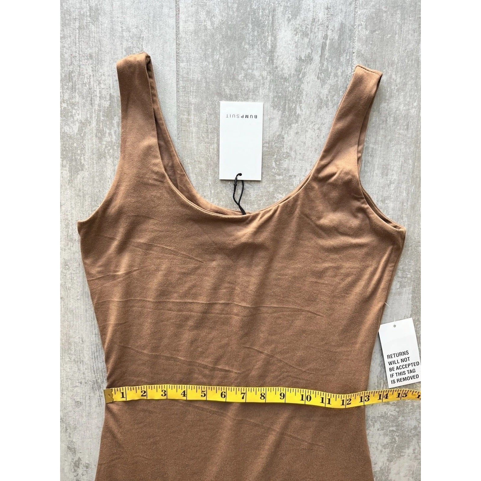 Bumpsuit The Lucy Unitard One Piece Jump Soft Jersey Mocha Maternity Outfit M — image 8 of 8